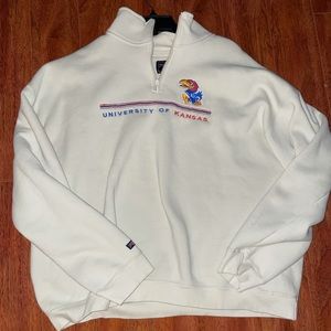 University of Kansas Sweatshirt Cream 2XL